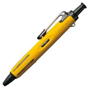 Tombow Airpress Ballpoint Pen 0.7mm Tip Yellow Barrel Black Ink
