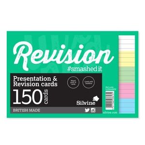 Silvine Revision and Presentation Cards Ruled 152x102mm Assorted Colours (Pack 150)